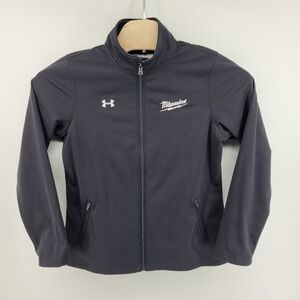 Under Armour Milwaukee Tool ColdGear Softshell Jacket Mens Medium Black Full Zip